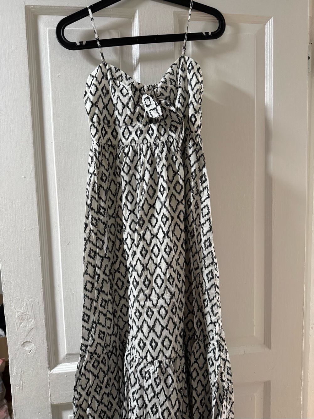 Banana republic Black and White Printed Strappy Dress